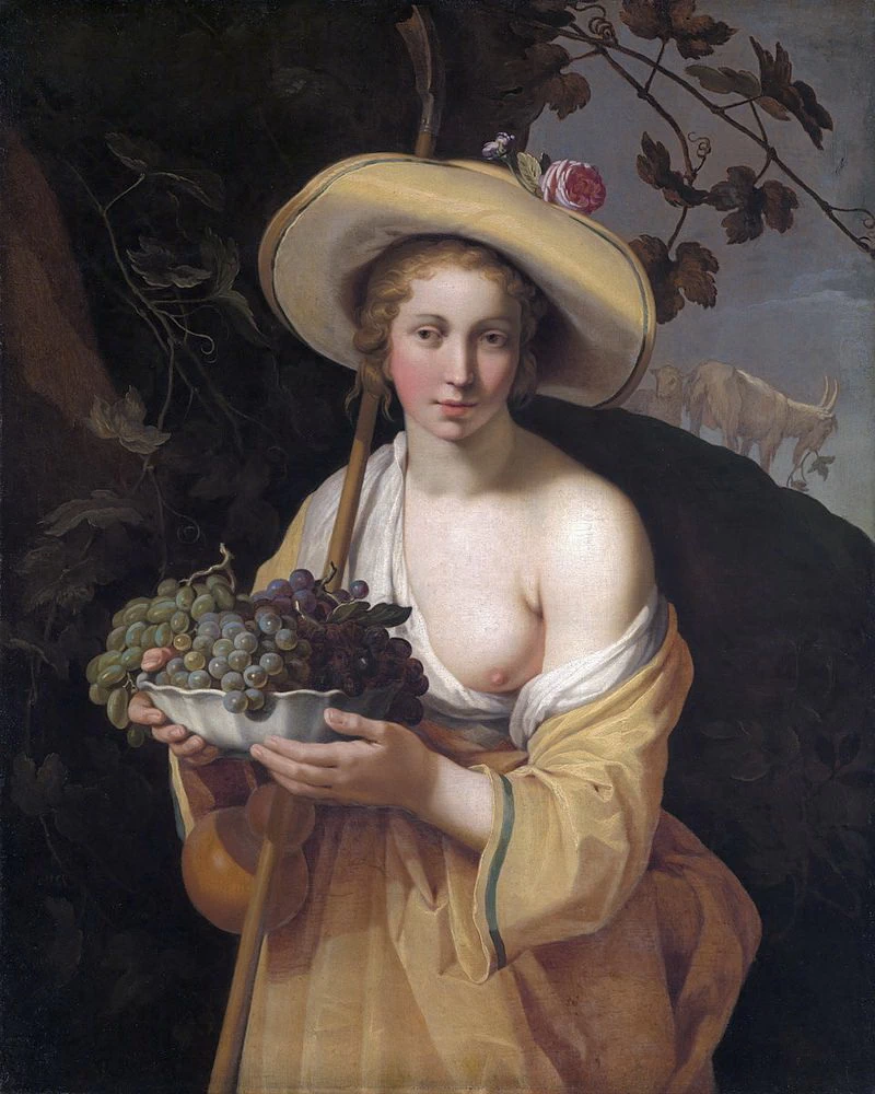 Pastorella con cesto di uva - Staatliche Kunsthalle Karlsruhe